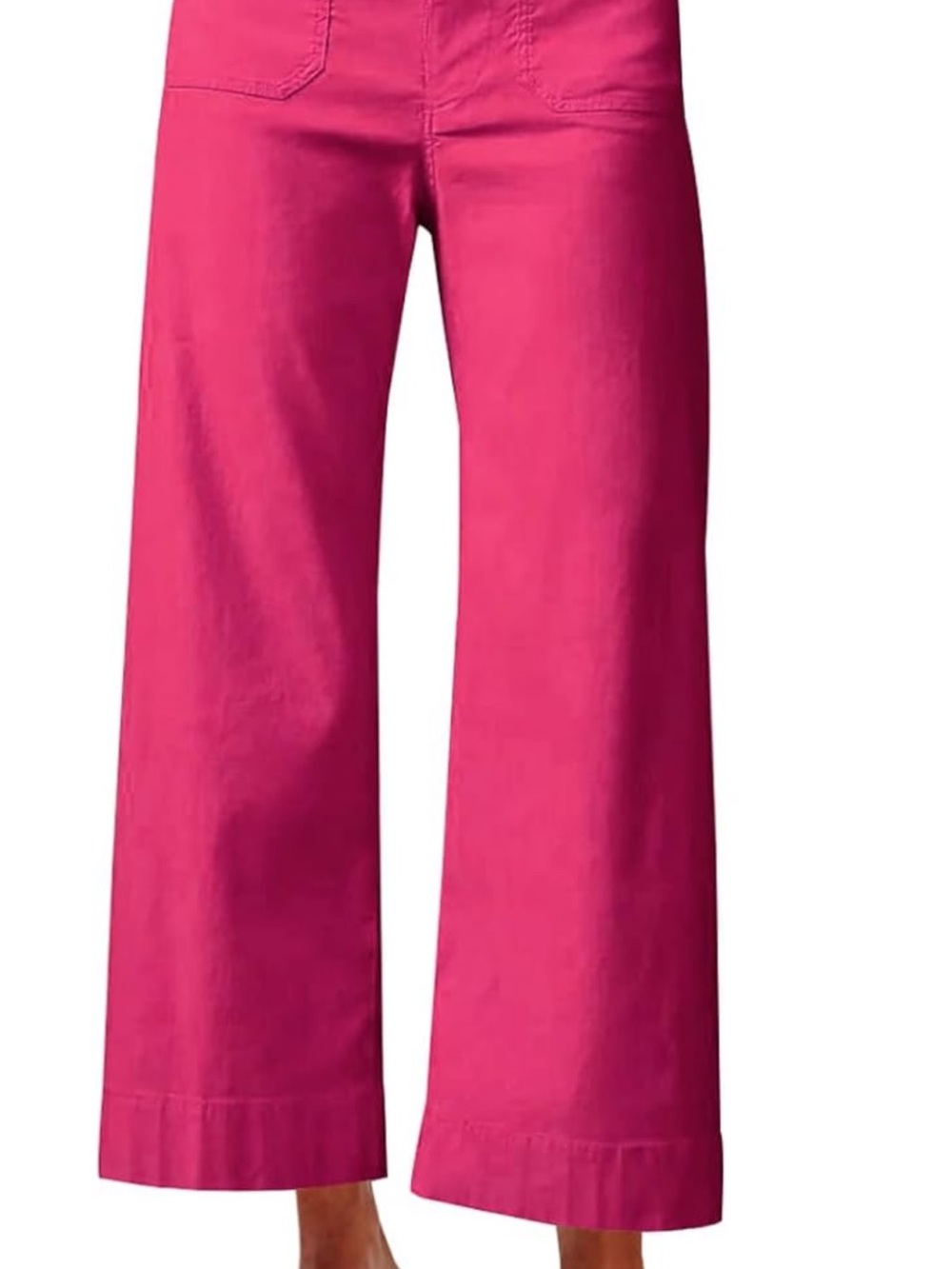 Miduo Cropped Wide Leg Pink Pants